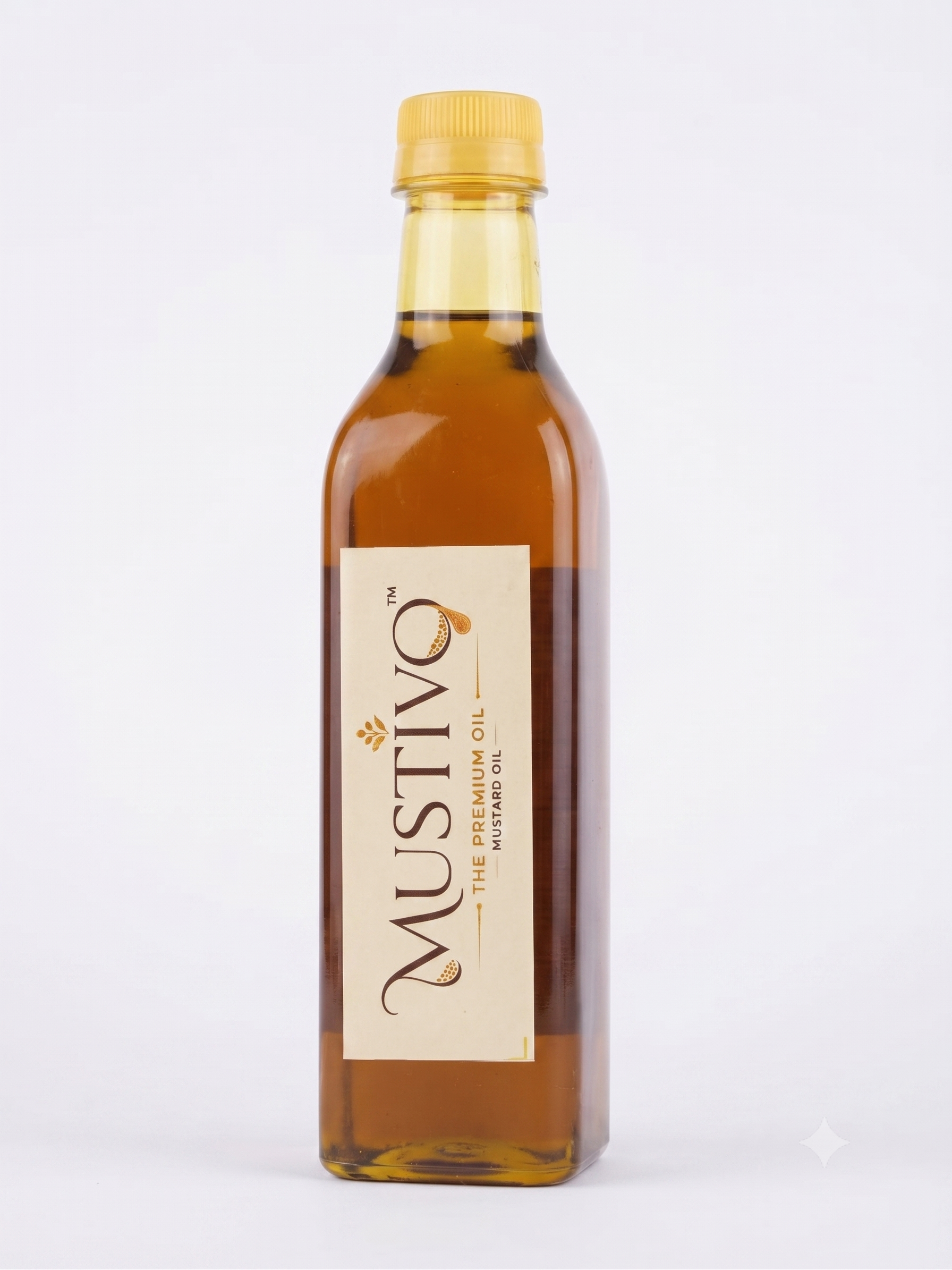 MUSTIVO™ Pure Kachi Ghani Mustard Oil | 100% Traditionally Extracted  Sarson Ka Tel | Zero Cholesterol & Trans Fat | Rich in MUFA | Premium Edible Oil - 500 ML