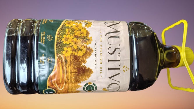 Premium Kachi Ghani Sarson Oil / Naturally Extracted Mustard Oil (5 Litre Pack)